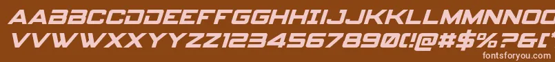 spyagency3 1ital-Schriftart – Rosa Schriften auf braunem Hintergrund