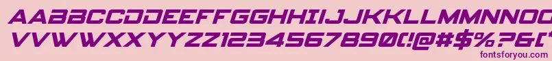 Fonte spyagency3 1ital – fontes roxas em um fundo rosa
