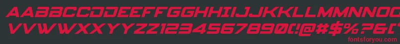 spyagency3 1ital Font – Red Fonts on Black Background