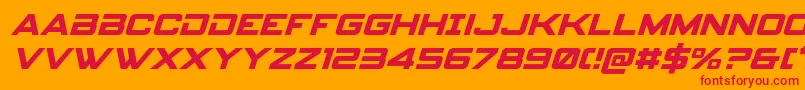 spyagency3 1ital Font – Red Fonts on Orange Background