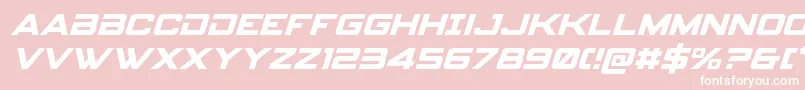 spyagency3 1ital Font – White Fonts on Pink Background