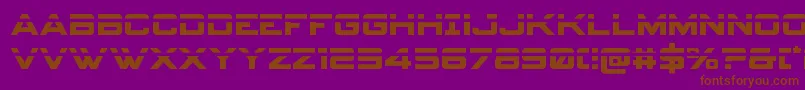 spyagency3 1laser-Schriftart – Braune Schriften auf violettem Hintergrund