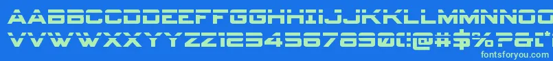 spyagency3 1laser Font – Green Fonts on Blue Background