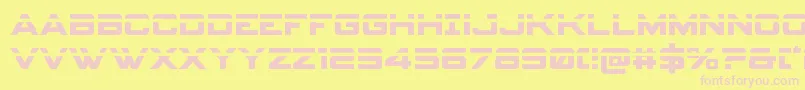 spyagency3 1laser Font – Pink Fonts on Yellow Background