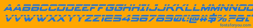 spyagency3 1laserital Font – Blue Fonts on Orange Background