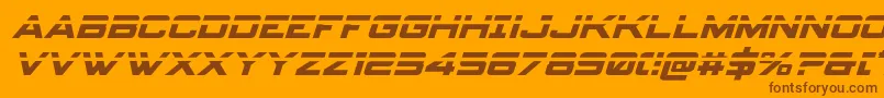 spyagency3 1laserital Font – Brown Fonts on Orange Background