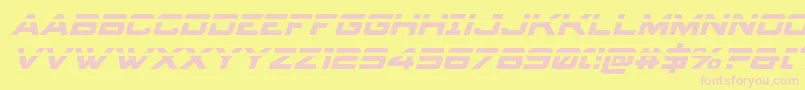 spyagency3 1laserital Font – Pink Fonts on Yellow Background