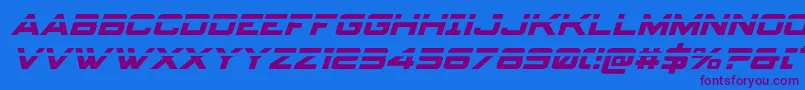 spyagency3 1laserital Font – Purple Fonts on Blue Background