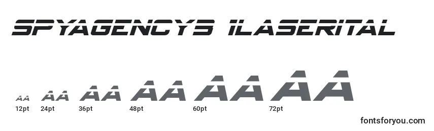 Размеры шрифта Spyagency3 1laserital