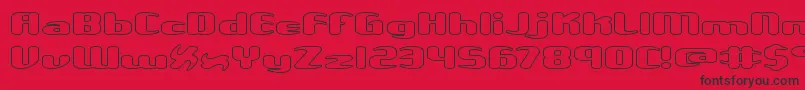 Unxgalwo Font – Black Fonts on Red Background