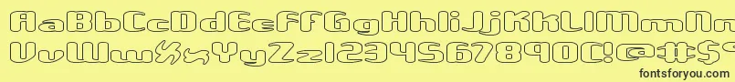 Unxgalwo Font – Black Fonts on Yellow Background