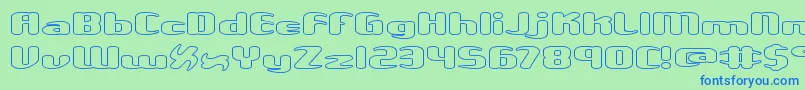 Unxgalwo Font – Blue Fonts on Green Background