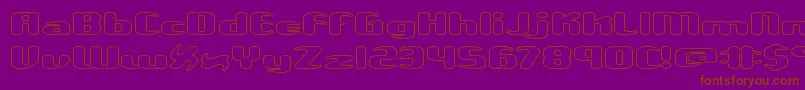 Unxgalwo Font – Brown Fonts on Purple Background