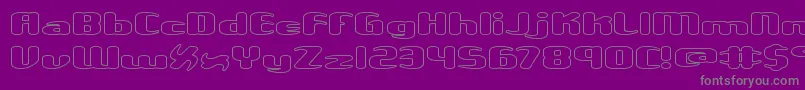 Unxgalwo Font – Gray Fonts on Purple Background