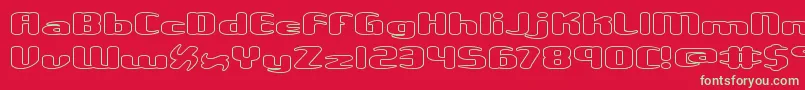 Unxgalwo Font – Green Fonts on Red Background