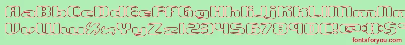 Unxgalwo Font – Red Fonts on Green Background