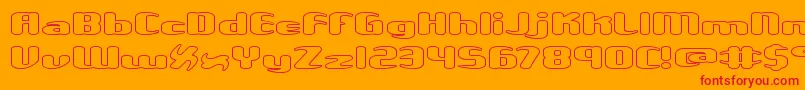 Unxgalwo Font – Red Fonts on Orange Background