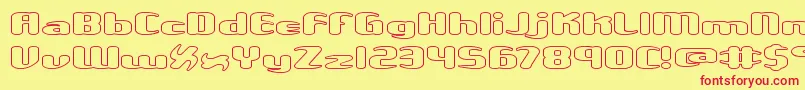 Unxgalwo Font – Red Fonts on Yellow Background