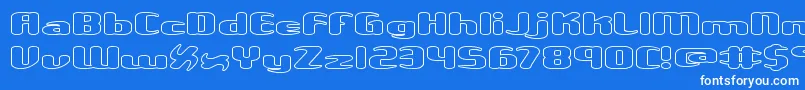 Unxgalwo Font – White Fonts on Blue Background