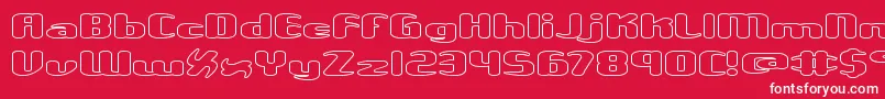 Unxgalwo Font – White Fonts on Red Background