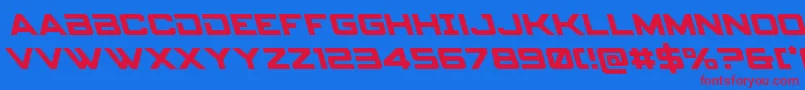 spyagency3 1left Font – Red Fonts on Blue Background