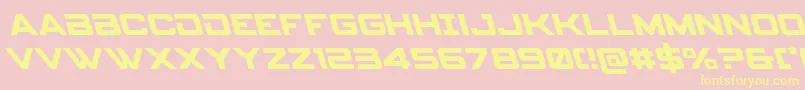 spyagency3 1left-Schriftart – Gelbe Schriften auf rosa Hintergrund