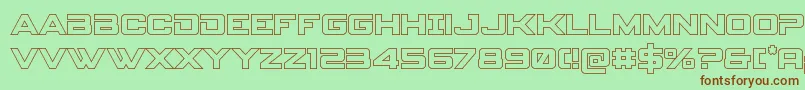 spyagency3 1out Font – Brown Fonts on Green Background