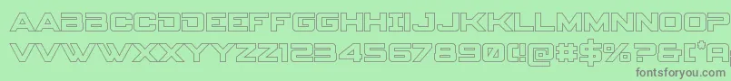 spyagency3 1out Font – Gray Fonts on Green Background