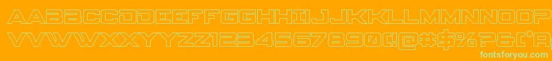 spyagency3 1out Font – Green Fonts on Orange Background