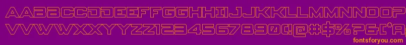 spyagency3 1out Font – Orange Fonts on Purple Background