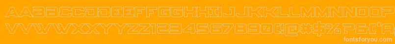 spyagency3 1out Font – Pink Fonts on Orange Background