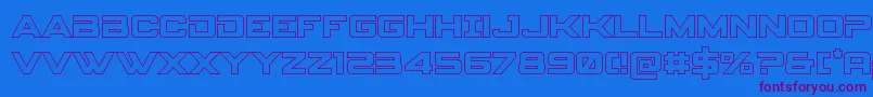 spyagency3 1out Font – Purple Fonts on Blue Background