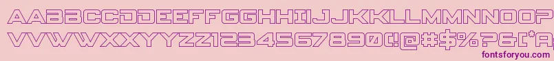 spyagency3 1out Font – Purple Fonts on Pink Background