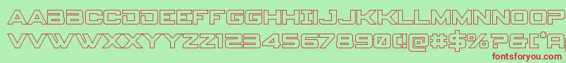 spyagency3 1out Font – Red Fonts on Green Background