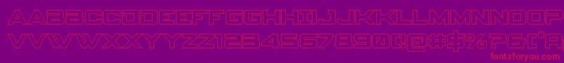 spyagency3 1out Font – Red Fonts on Purple Background