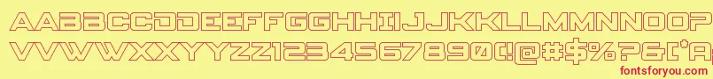 spyagency3 1out Font – Red Fonts on Yellow Background