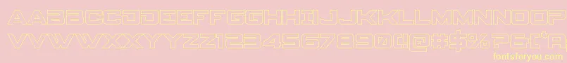 spyagency3 1out-Schriftart – Gelbe Schriften auf rosa Hintergrund