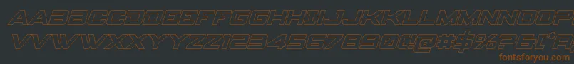 spyagency3 1outital Font – Brown Fonts on Black Background