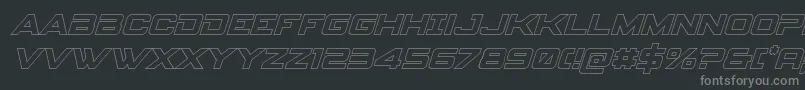 フォントspyagency3 1outital – 黒い背景に灰色の文字