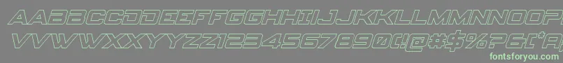 spyagency3 1outital-Schriftart – Grüne Schriften auf grauem Hintergrund