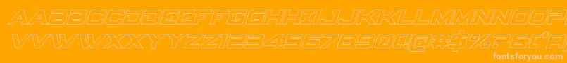 spyagency3 1outital Font – Pink Fonts on Orange Background