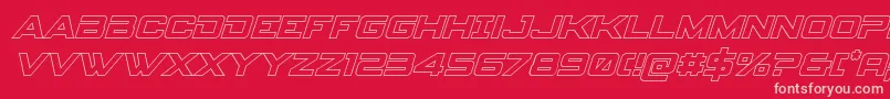 spyagency3 1outital Font – Pink Fonts on Red Background