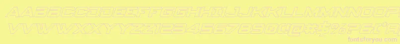 spyagency3 1outital Font – Pink Fonts on Yellow Background