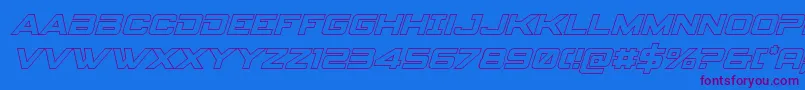spyagency3 1outital-Schriftart – Violette Schriften auf blauem Hintergrund