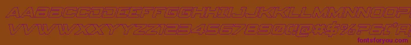 spyagency3 1outital Font – Purple Fonts on Brown Background