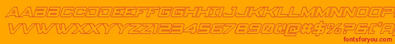 spyagency3 1outital Font – Red Fonts on Orange Background