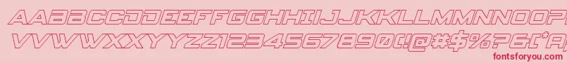 spyagency3 1outital Font – Red Fonts on Pink Background