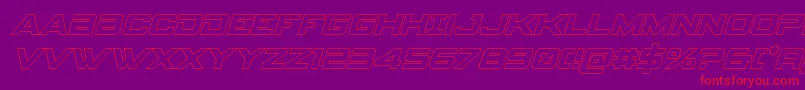 Шрифт spyagency3 1outital – красные шрифты на фиолетовом фоне