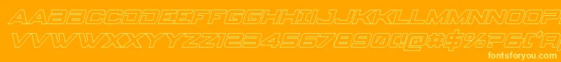Шрифт spyagency3 1outital – жёлтые шрифты на оранжевом фоне