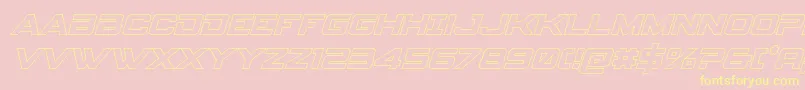 spyagency3 1outital Font – Yellow Fonts on Pink Background